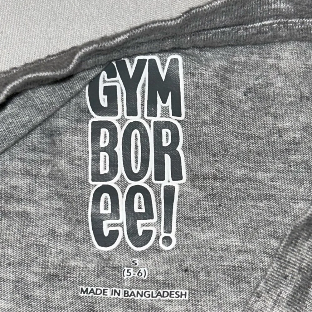 GYMBOREE Girl's Grey Graphic Short Sleeve Shirt Small 5-6